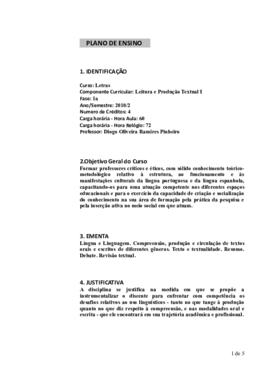 Leitura e Produção Textual I