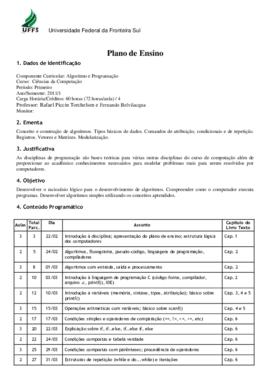Algoritmos e Programação