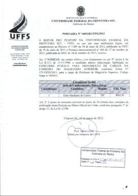 Portaria 160-GR-2012