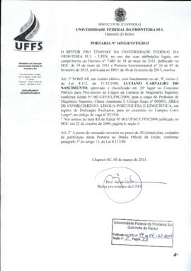 Portaria 165-GR-2013