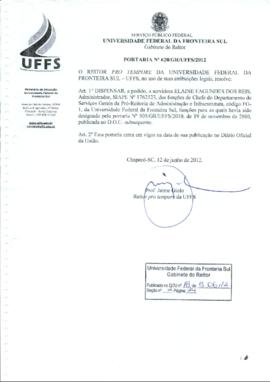 Portaria 620-GR-2012