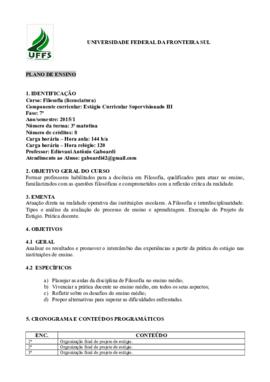 Estágio Curricular Supervisionado III