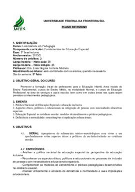 Fundamentos da Educação Especial