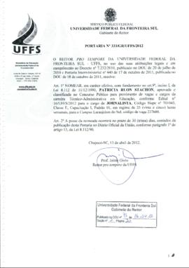 Portaria 333-GR-2012