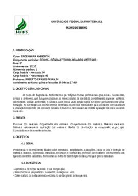 Ciência e Tecnologia dos Materiais