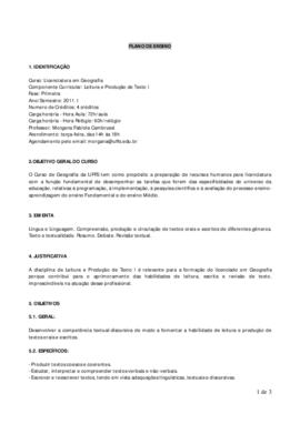 Leitura e Produção Textual I