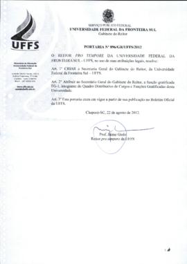 Portaria 896-GR-2012