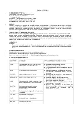 Leitura e Expressão Escrita I