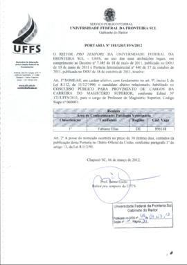 Portaria 181-GR-2012