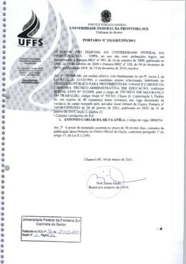 Portaria 231-GR-2011