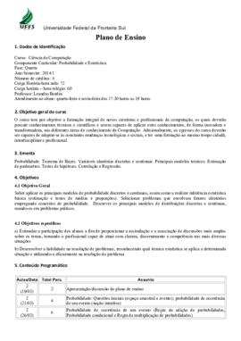 Probabilidade e Estatística