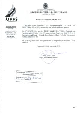 Portaria 058-GR-2012
