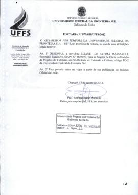 Portaria 873-GR-2012