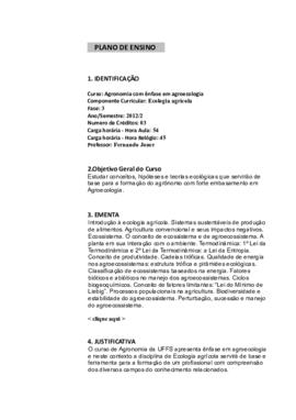 Ecologia Agrícola