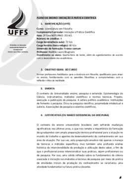 Iniciação à Prática Científica