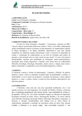 Introdução aos Estudos Literários