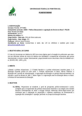 Política Educacional e Legislação do Ensino no Brasil