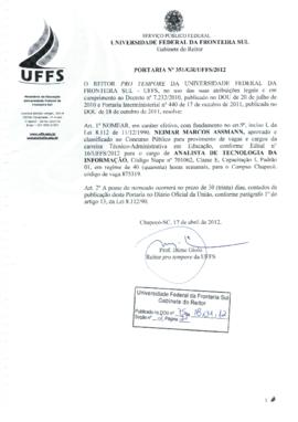 Portaria 351-GR-2012