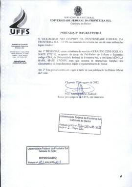 Portaria 784-GR-2012