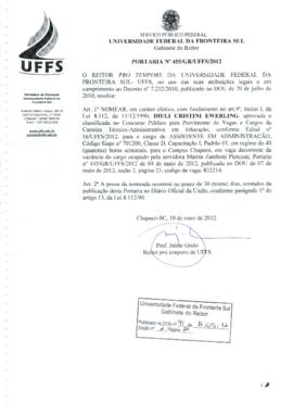 Portaria 455-GR-2012
