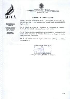 Portaria 870-GR-2012