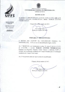 Portaria 1008-GR-2012 Retificação