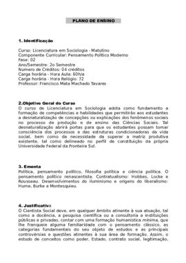 Pensamento Político Moderno
