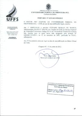 Portaria 623-GR-2012