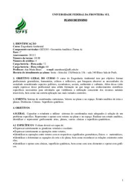 Geometria Analítica - Turma A