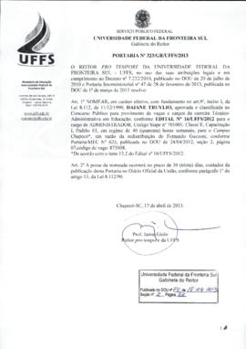 Portaria 323-GR-2013