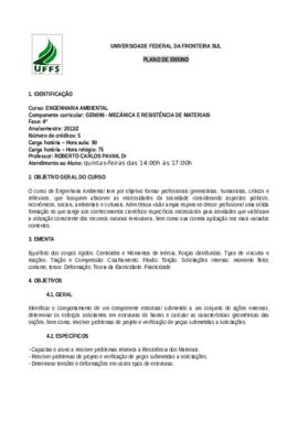 Mecânica e Resistência de Materiais