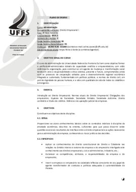 Direito Empresarial I