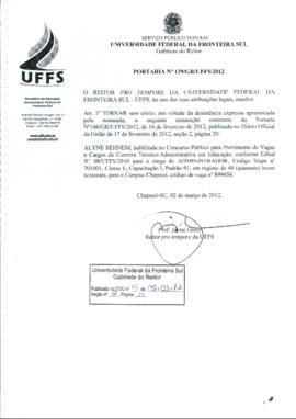 Portaria 129-GR-2012