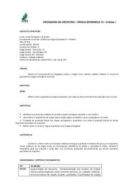 Estudos da Língua Espanhola VI