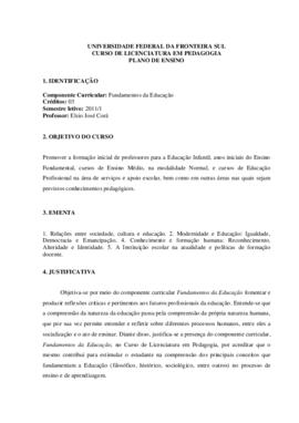 Fundamentos da Educação