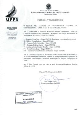 Portaria 506-GR-2012