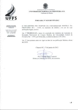 Portaria 032-GR-2012