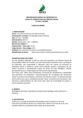 Antropologia Social e Cultural