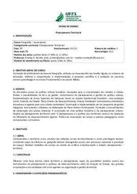 Planejamento Territorial
