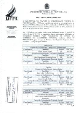 Portaria 006-GR-2012