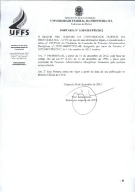 Portaria 1145-GR-2012