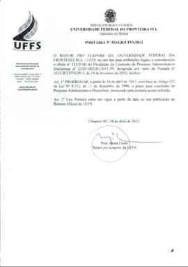 Portaria 354-GR-2012