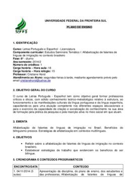 Seminário Temático I