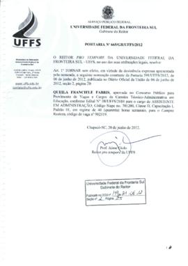 Portaria 665-GR-2012