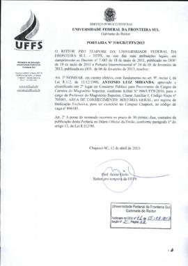 Portaria 310-GR-2013