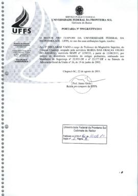 Portaria 599-GR-2011