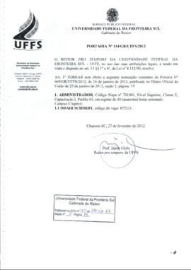 Portaria 114-GR-2012