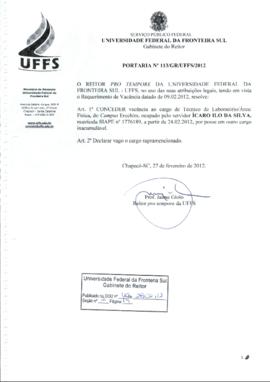 Portaria 113-GR-2012