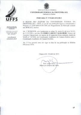 Portaria 373-GR-2013