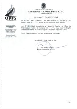 Portaria 703-GR-2012